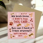 Joke Mothers Day Card From The Dog Amusing Mothers Day Card