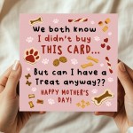 Joke Mothers Day Card From The Dog Amusing Mothers Day Card