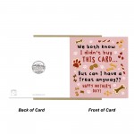 Joke Mothers Day Card From The Dog Amusing Mothers Day Card