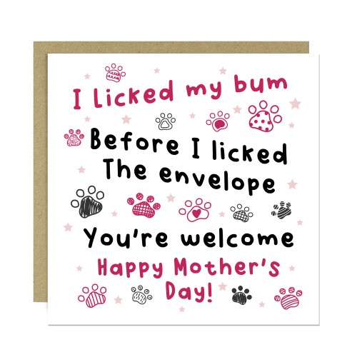 Mothers Day Card From The Dog FUNNY Mothers Day Card For Mum Mothers Day Card From The Dog FUNNY Mothers Day Card For Mum