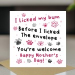 Mothers Day Card From The Dog FUNNY Mothers Day Card For Mum Mothers Day Card From The Dog FUNNY Mothers Day Card For Mum