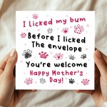 Mothers Day Card From The Dog FUNNY Mothers Day Card For Mum Mothers Day Card From The Dog FUNNY Mothers Day Card For Mum