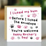 Mothers Day Card From The Dog FUNNY Mothers Day Card For Mum Mothers Day Card From The Dog FUNNY Mothers Day Card For Mum