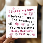 Mothers Day Card From The Dog FUNNY Mothers Day Card For Mum Mothers Day Card From The Dog FUNNY Mothers Day Card For Mum