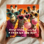 Women Birthday Cards Sassy Giraffe Card For Best Friend BFF
