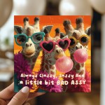 Women Birthday Cards Sassy Giraffe Card For Best Friend BFF