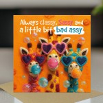 Birthday Cards For Women Sassy Giraffe Card For Best Friend BFF