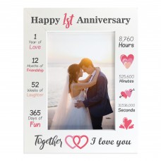 1st Anniversary Gift For Husband Wife Anniversary Frame 7x5