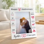 1st Anniversary Gift For Husband Wife Anniversary Frame 7x5