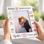 1st Anniversary Gift For Husband Wife Anniversary Frame 7x5