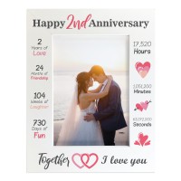 2nd Anniversary Gift For Husband Wife Anniversary Frame 7x5