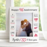 4th Anniversary Gift For Husband Wife Anniversary Frame 7x5