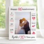 6th Anniversary Gift For Husband Wife Anniversary Frame 7x5