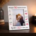 9th Anniversary Gift For Husband Wife Anniversary Frame 7x5