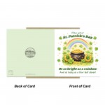 Happy St Patricks Day Card Rainbow Pot of Gold Lucky Shamrock Happy St Patricks Day Card Rainbow Pot of Gold Lucky Shamrock