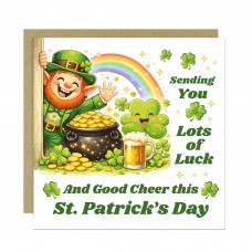 Funny St Patricks Day Card Sending You Lots of Luck Irish Card