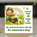 Funny St Patricks Day Card Sending You Lots of Luck Irish Card