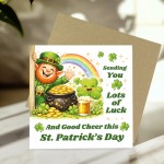 Funny St Patricks Day Card Sending You Lots of Luck Irish Card