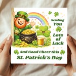 Funny St Patricks Day Card Sending You Lots of Luck Irish Card