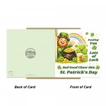 Funny St Patricks Day Card Sending You Lots of Luck Irish Card
