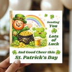 Funny St Patricks Day Card Sending You Lots of Luck Irish Card