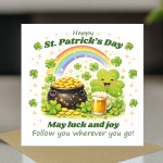 Happy St Patricks Day Card Irish Luck Shamrock St Paddys Card Happy St Patricks Day Card Irish Luck Shamrock St Paddys Card