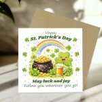 Happy St Patricks Day Card Irish Luck Shamrock St Paddys Card Happy St Patricks Day Card Irish Luck Shamrock St Paddys Card