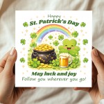 Happy St Patricks Day Card Irish Luck Shamrock St Paddys Card Happy St Patricks Day Card Irish Luck Shamrock St Paddys Card