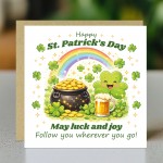 Happy St Patricks Day Card Irish Luck Shamrock St Paddys Card Happy St Patricks Day Card Irish Luck Shamrock St Paddys Card