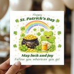 Happy St Patricks Day Card Irish Luck Shamrock St Paddys Card Happy St Patricks Day Card Irish Luck Shamrock St Paddys Card