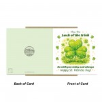 St Patricks Day Card Luck of the Irish Shamrock Greetings Card