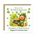 St Patricks Day Card Shamrocks Happy St Patricks Day Card