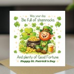 St Patricks Day Card Shamrocks Happy St Patricks Day Card