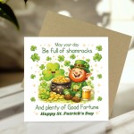St Patricks Day Card Shamrocks Happy St Patricks Day Card