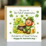 St Patricks Day Card Shamrocks Happy St Patricks Day Card