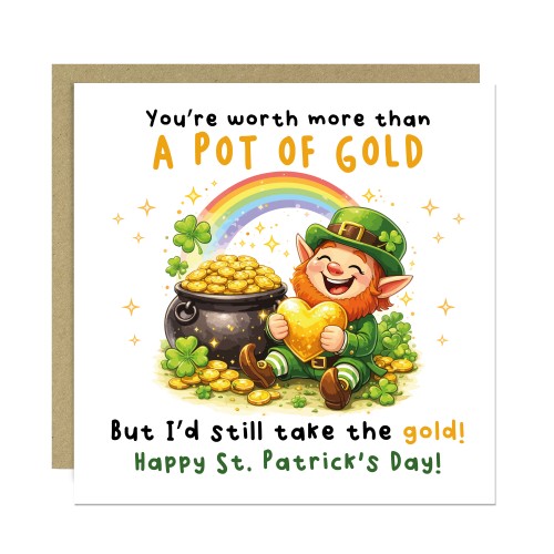 Funny St Patricks Day Card Pot of Gold Joke Happy St Patricks Funny St Patricks Day Card Pot of Gold Joke Happy St Patricks