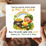 Funny St Patricks Day Card Pot of Gold Joke Happy St Patricks Funny St Patricks Day Card Pot of Gold Joke Happy St Patricks