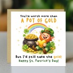 Funny St Patricks Day Card Pot of Gold Joke Happy St Patricks Funny St Patricks Day Card Pot of Gold Joke Happy St Patricks