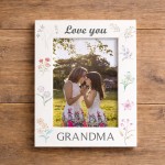 Love You Grandma White Portrait 7x5 Photo Frame Gift For Grandma