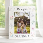 Love You Grandma White Portrait 7x5 Photo Frame Gift For Grandma