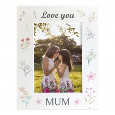 Love You Mum White Portrait 7x5 Photo Frame Gift For Mum
