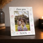 Love You Nan White Portrait 7x5 Photo Frame Gift For Nan