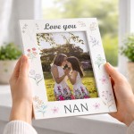 Love You Nan White Portrait 7x5 Photo Frame Gift For Nan