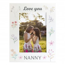 Love You Nanny White Portrait 7x5 Photo Frame Gift For Nanny