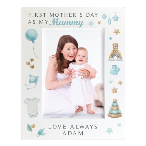 Personalised Gift For 1st Mothers Day White 7x5 Photo Frame