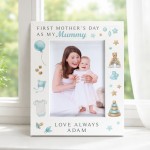 Personalised Gift For 1st Mothers Day White 7x5 Photo Frame
