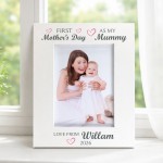 1st Mothers Day Gift White Portrait 7x5 Photo Frame Personalised