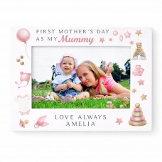 1st Mothers Day Gift White 7x5 Photo Frame Personalised Gift