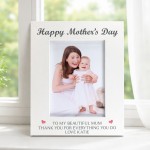 Happy Mothers Day Gift Portrait 7x5 Photo Frame Thank You Gift