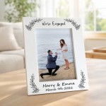 Personalised Engagement Photo Frame 7x5 We're Engaged Couple